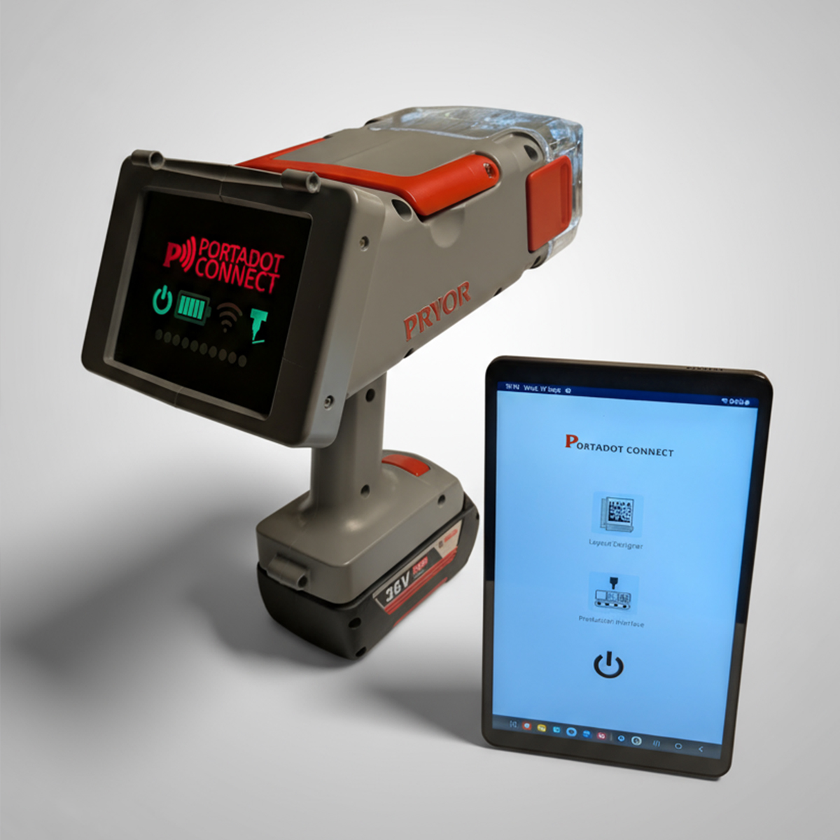 Pryor-PortaDot-60-30-Connect-Handheld-app-controlled-Dot-Peen-Marking-Machine